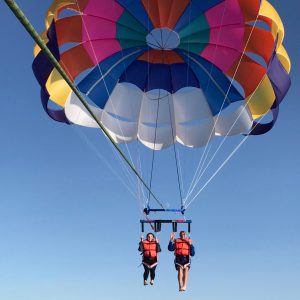 a parachute in the air